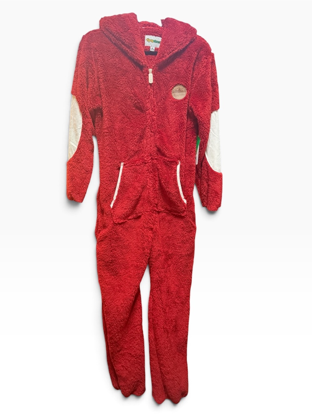 Tipsy Elves Women’s Red Sherpa Jumpsuit Size Small NWT